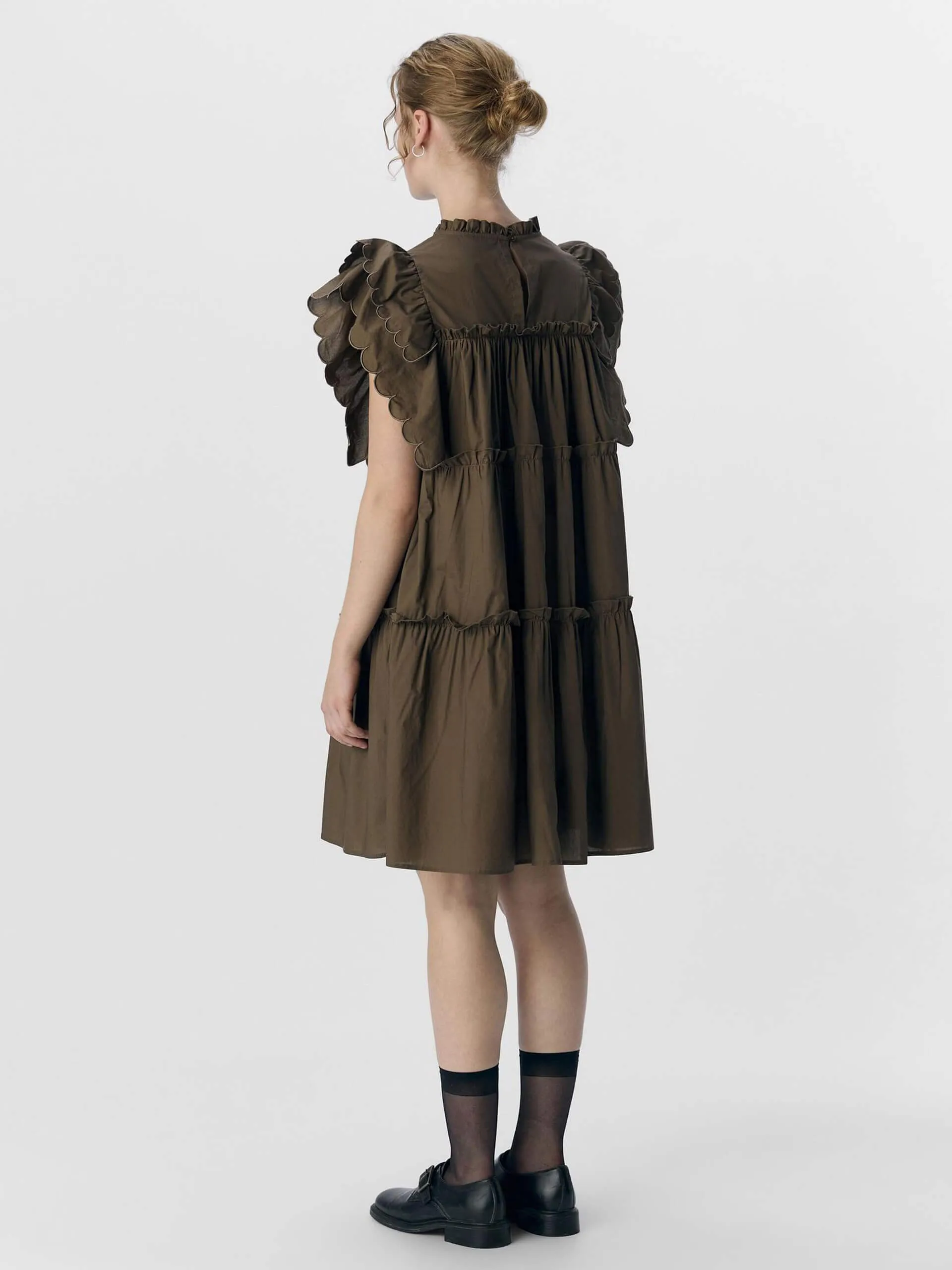 OBJHope Ruffled Mini Dress - Morel