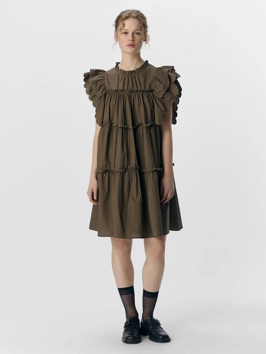 OBJHope Ruffled Mini Dress - Morel