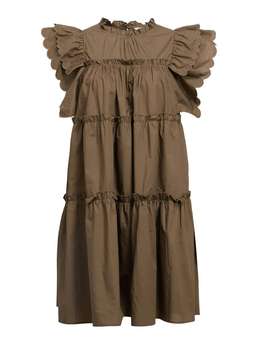OBJHope Ruffled Mini Dress - Morel