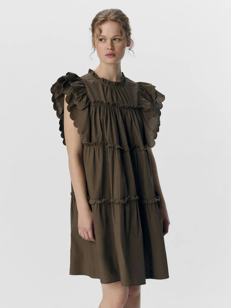 OBJHope Ruffled Mini Dress - Morel