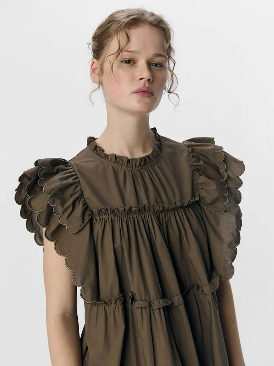 OBJHope Ruffled Mini Dress - Morel