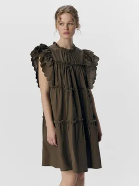OBJHope Ruffled Mini Dress - Morel