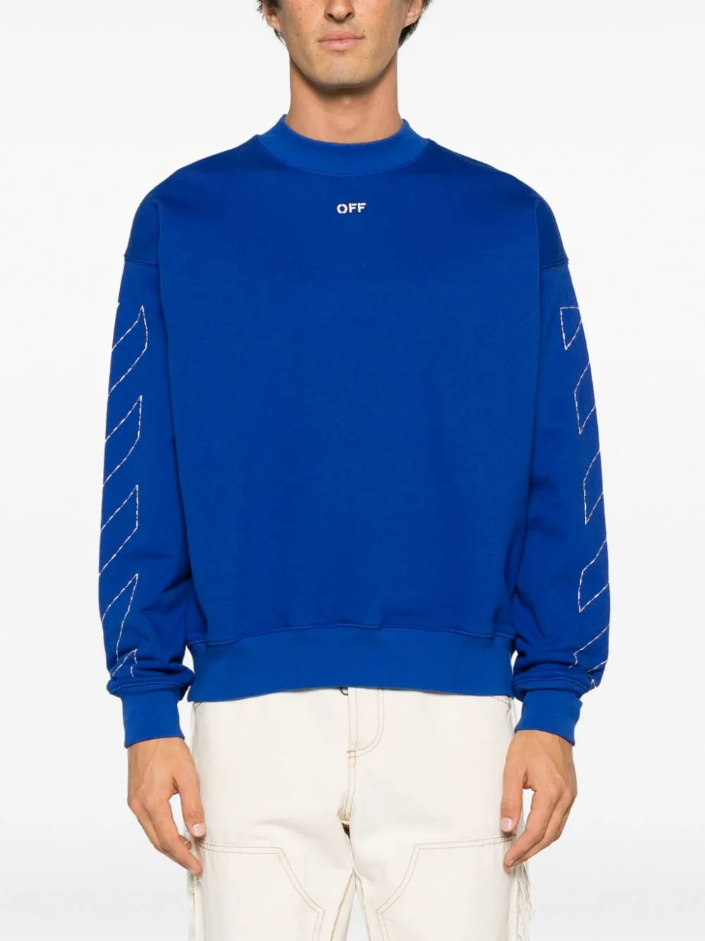 Off White Sweaters Blue