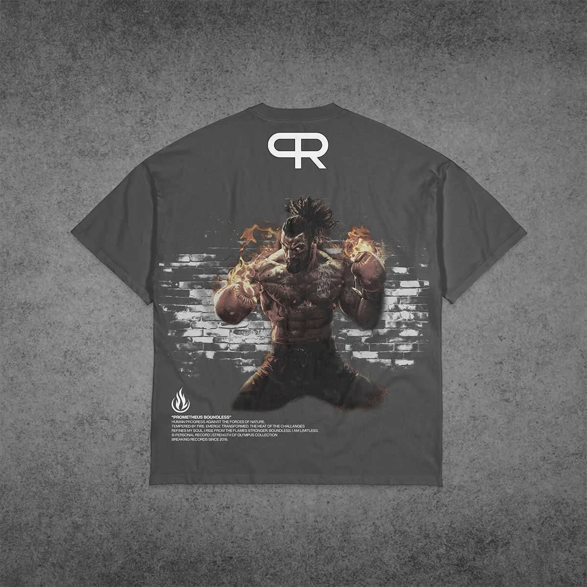 Oversize Olympus T shirts -  Prometheus - Charcoal