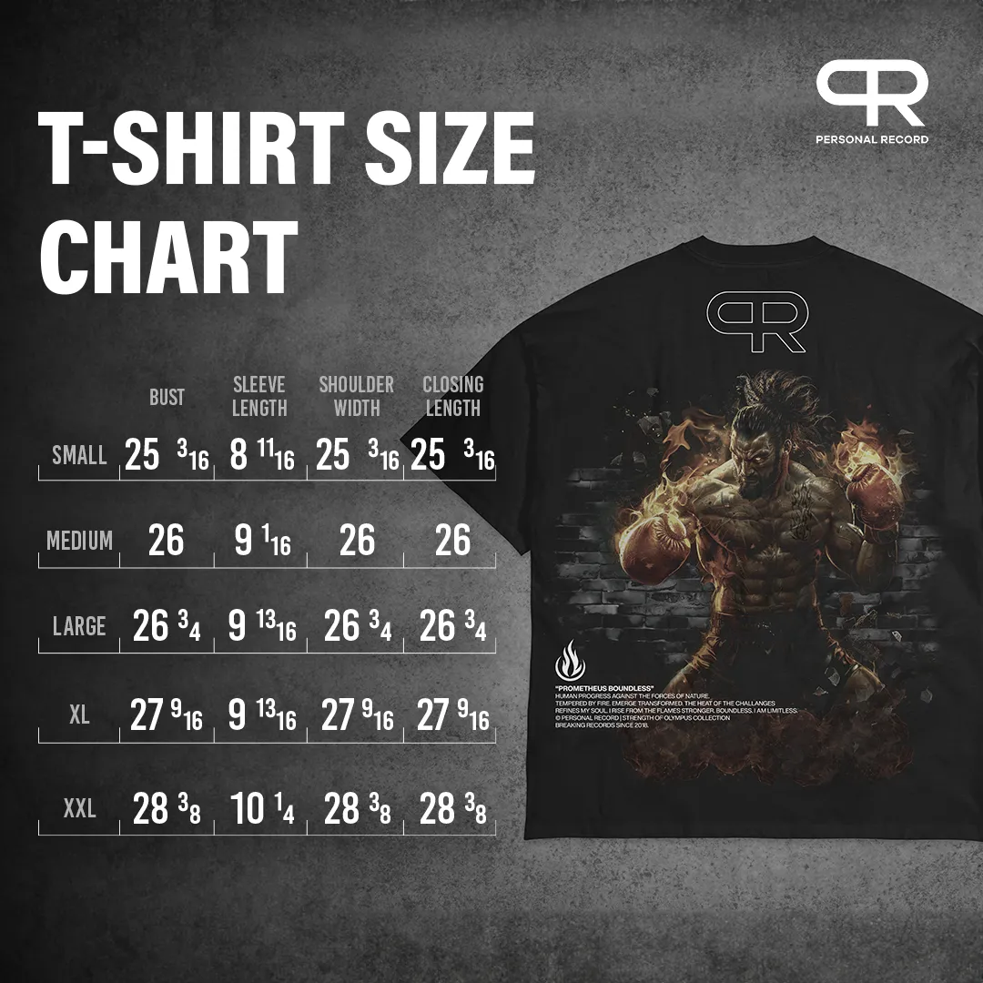 Oversize Olympus T shirts -  Prometheus - Charcoal