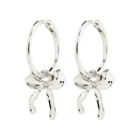 Pilgrim Jewelry CASSIAN Recycled Hoop Earrings with Bow Silver Plated