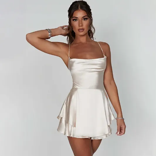 Sherry Backless satin dress