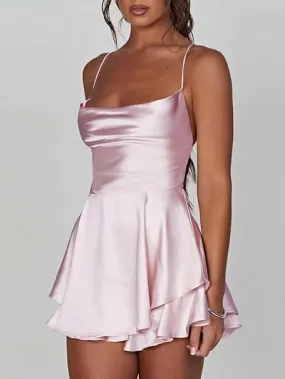 Sherry Backless satin dress