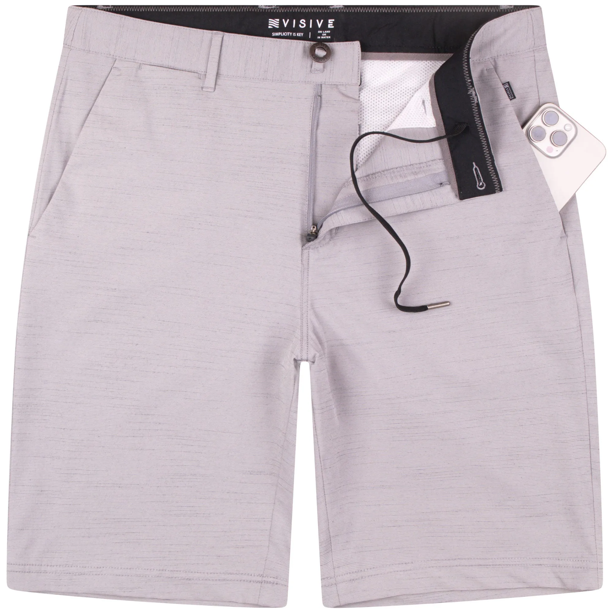 Silver Slub - Mens Hybrid Shorts