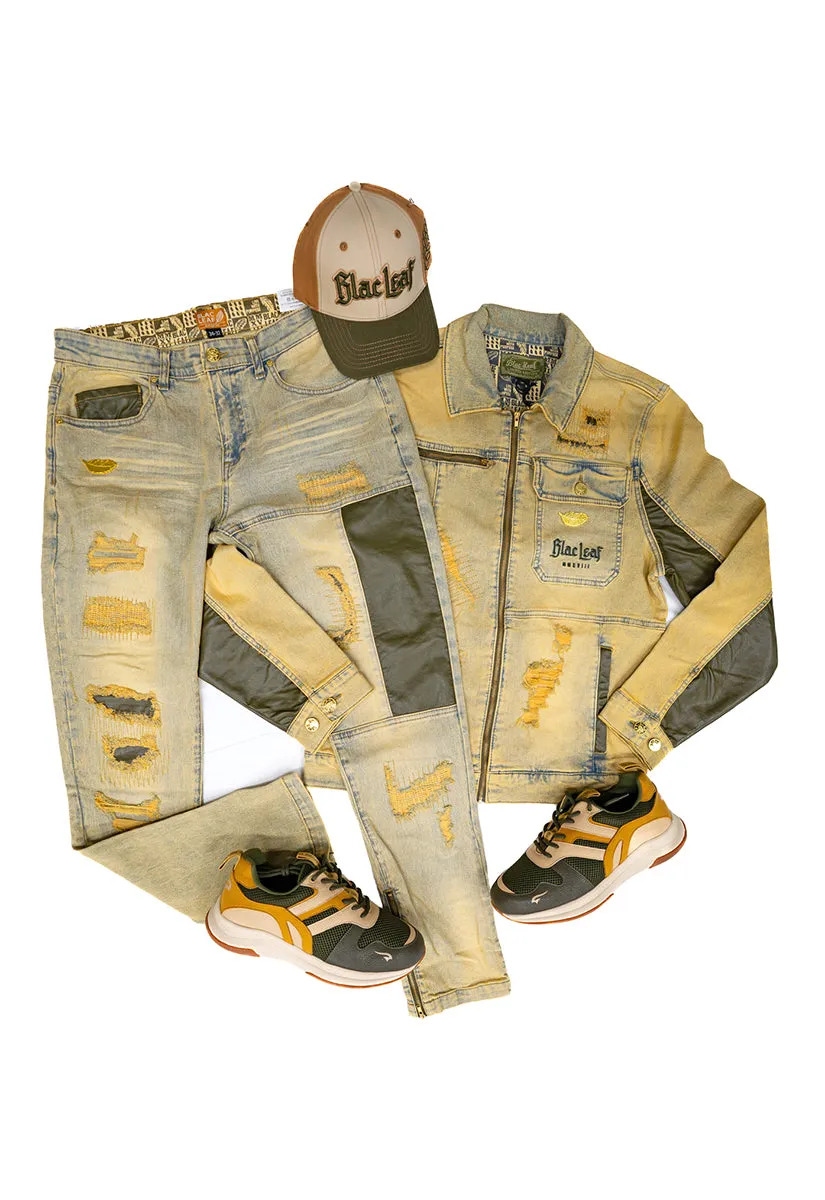 Stay Strong Denim Jacket, Denim Jeans, Dad Hat: Big & Tall Bundle (Sneakers Not Included)