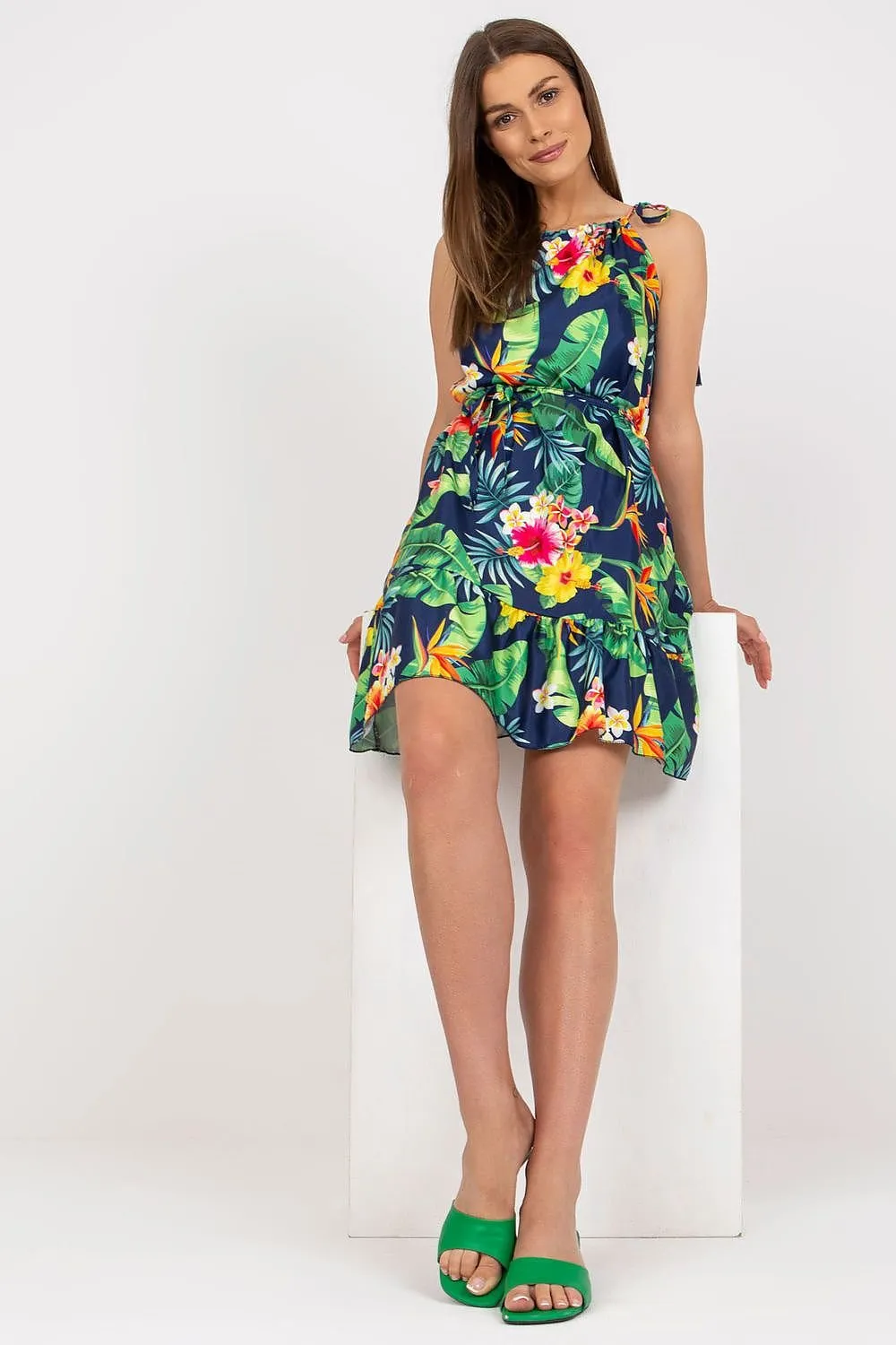 Summer Soirée Floral Tie Dress