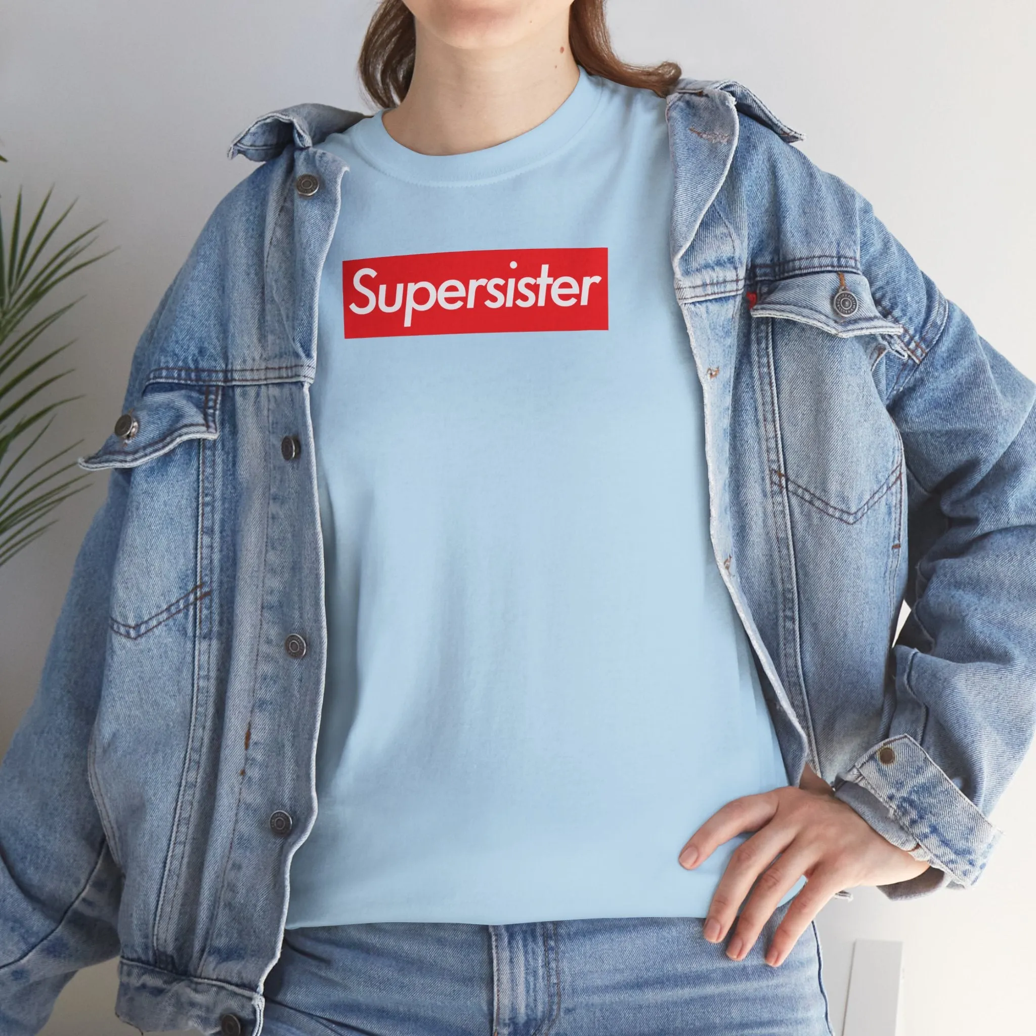 Supersister Unisex Heavy Cotton Tee Shirt T-shirt super Inspired Funny Sister Sisters Appreciation Gift For Sis Thank You Thankful Birthday Christmas