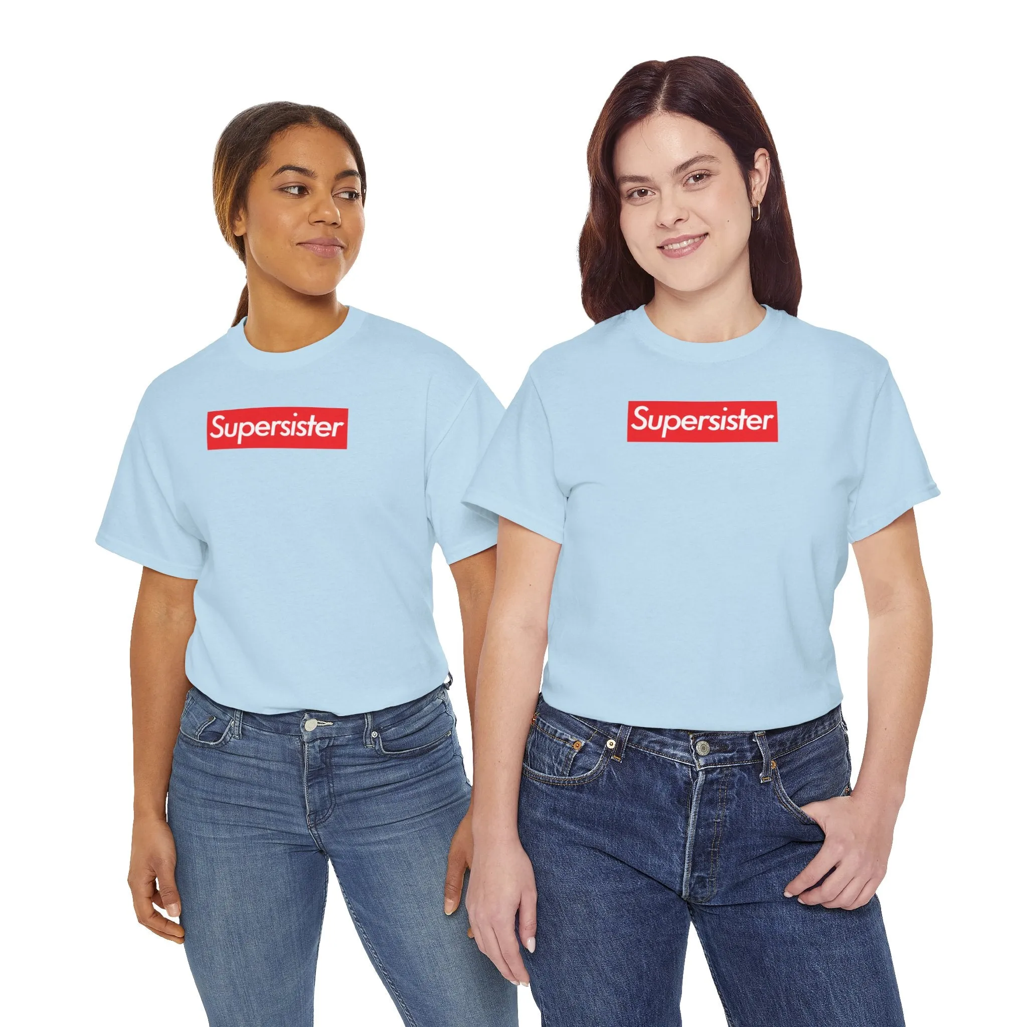 Supersister Unisex Heavy Cotton Tee Shirt T-shirt super Inspired Funny Sister Sisters Appreciation Gift For Sis Thank You Thankful Birthday Christmas