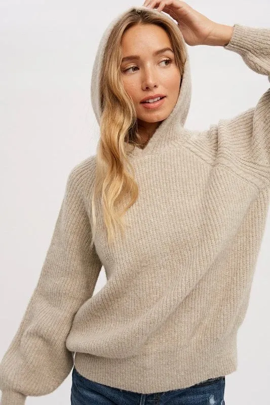 Sweater Hoodie - Beige