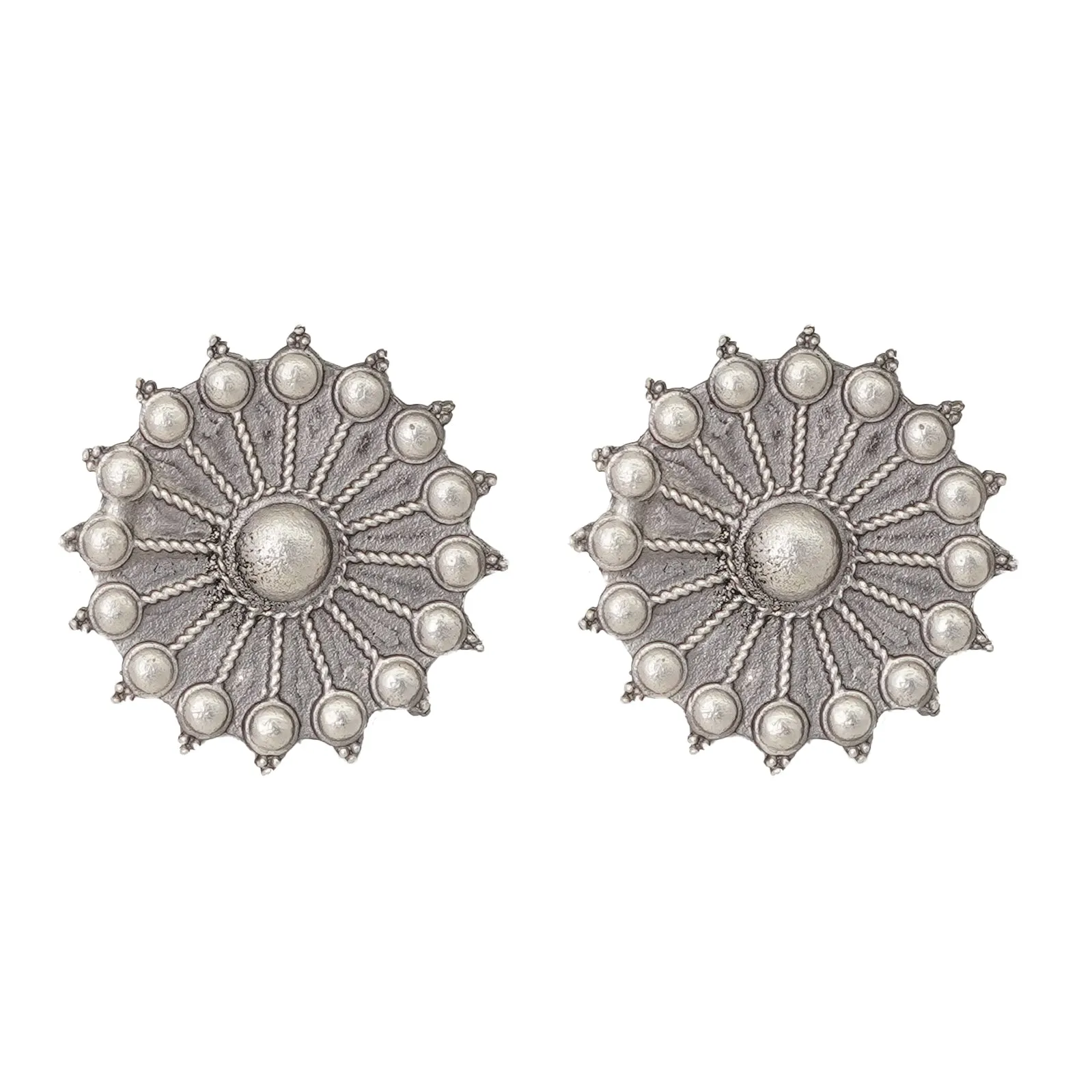 Teejh Shaaravi Silver Oxidised Earrings