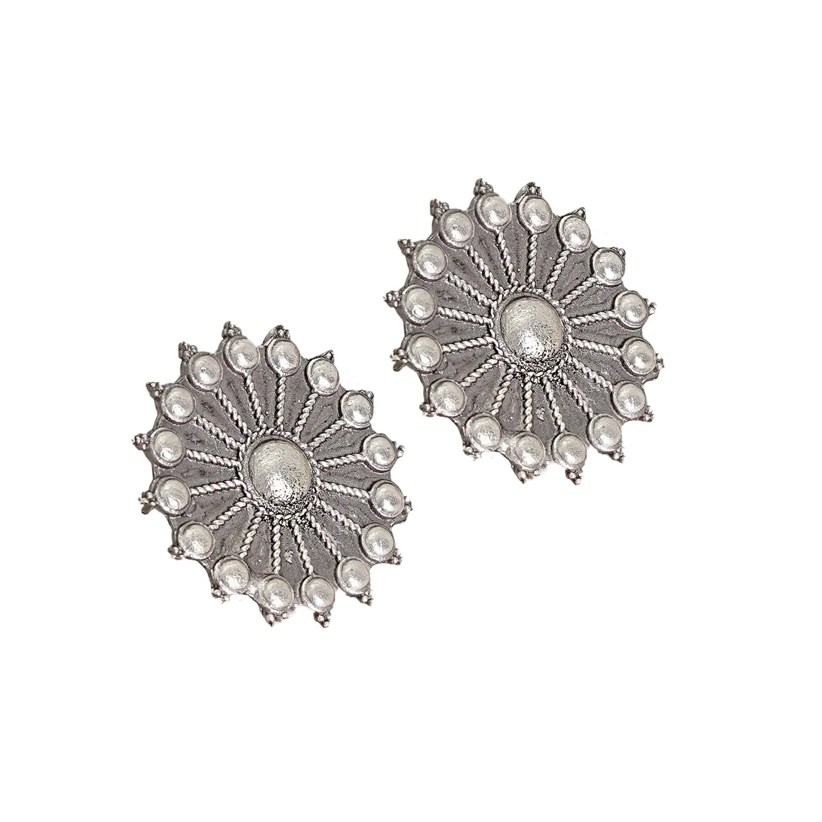 Teejh Shaaravi Silver Oxidised Earrings