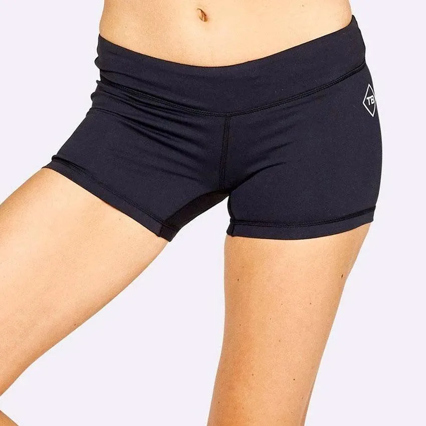 The Brave Women's Flow Longer Active Shorts - Black Diamond