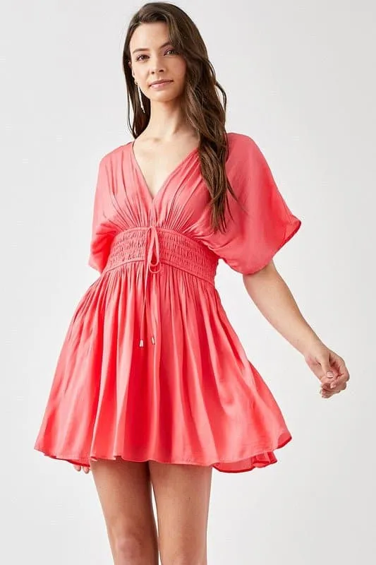 The Kimberly Smocked Waist Mini Dress