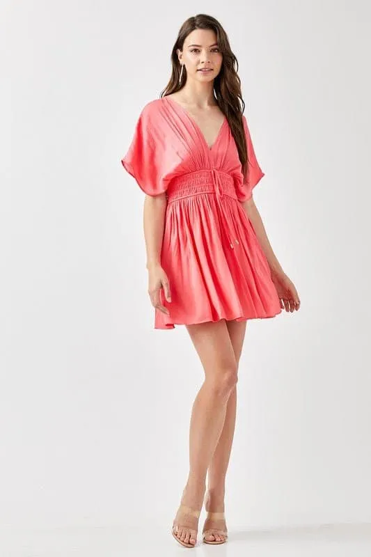 The Kimberly Smocked Waist Mini Dress