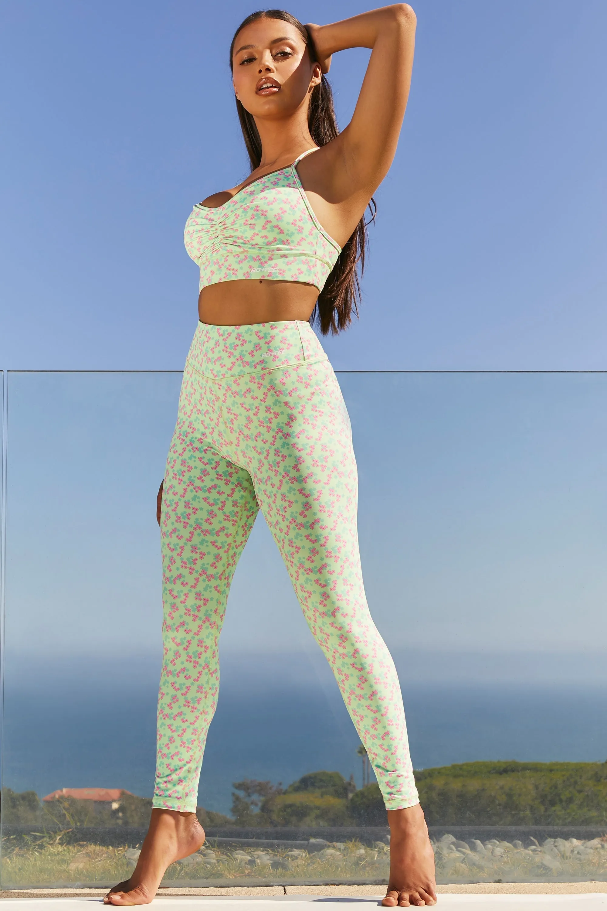 Transform Petite Slinky Full Length Leggings in Green