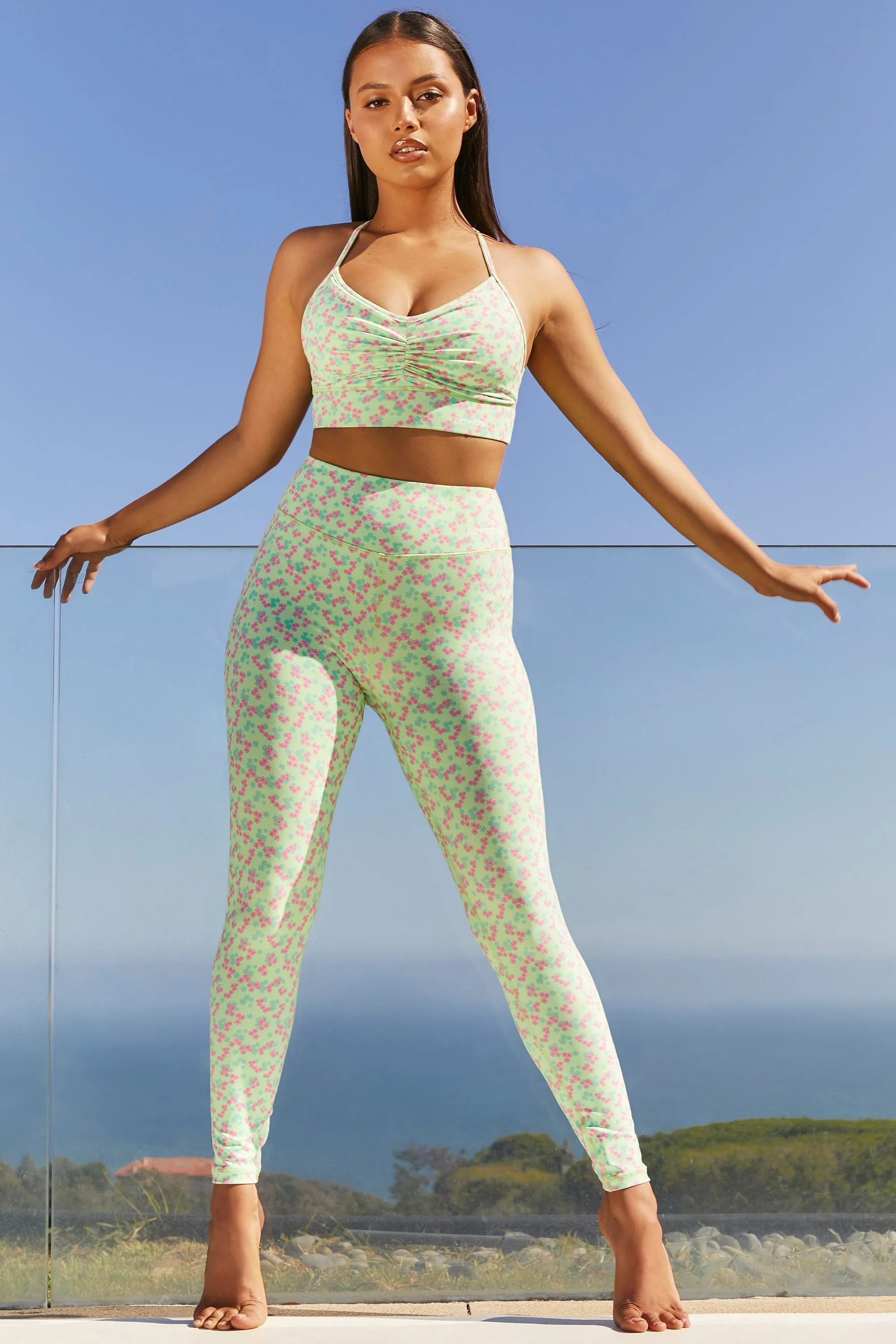 Transform Petite Slinky Full Length Leggings in Green