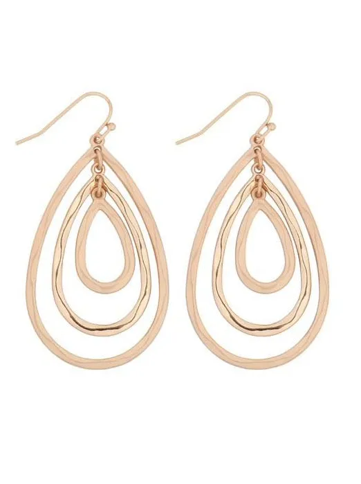 Triple Teardrops Earrings