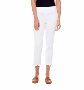 UP! 67472 CROPPED SCALLOPED EDGE PANT