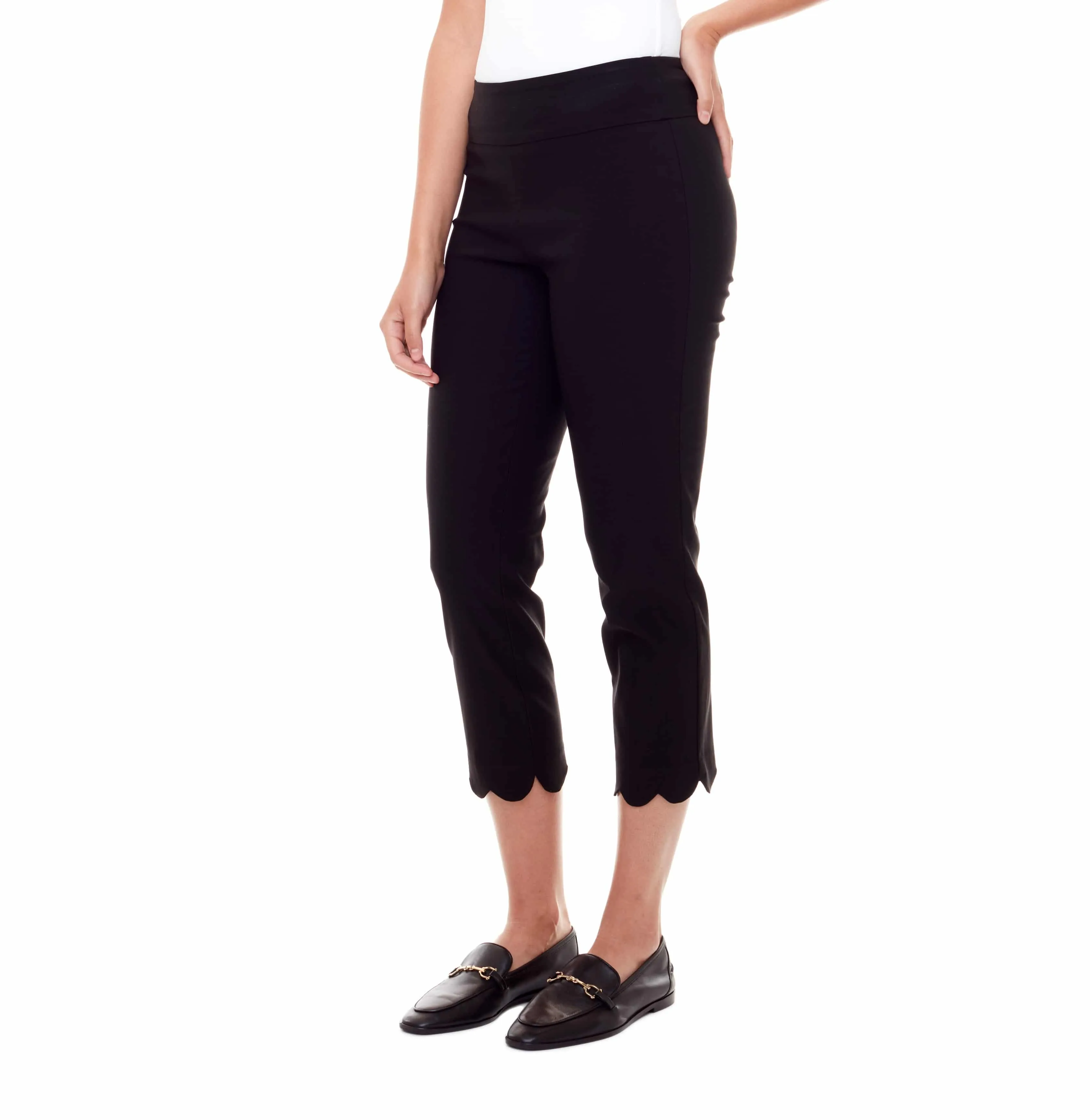 UP! 67472 CROPPED SCALLOPED EDGE PANT