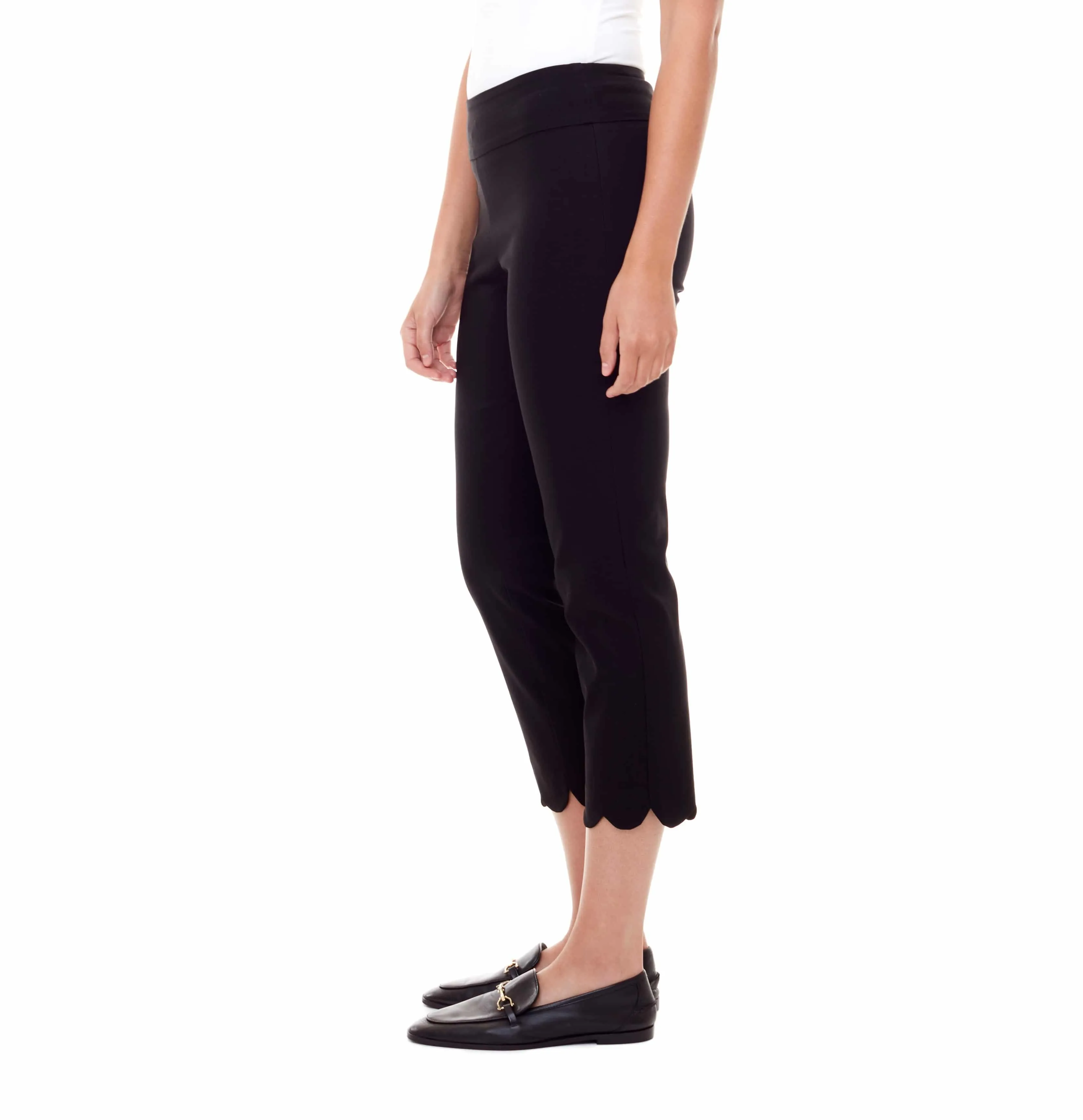 UP! 67472 CROPPED SCALLOPED EDGE PANT
