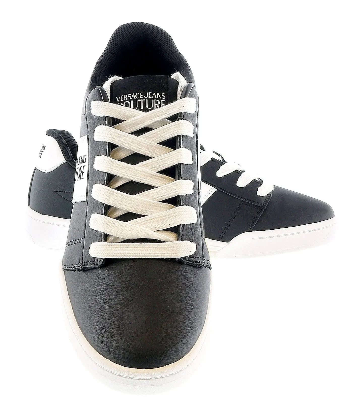 Versace Jeans Couture Black Classic Fashion Court Sneakers-