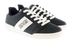 Versace Jeans Couture Black Classic Fashion Court Sneakers-