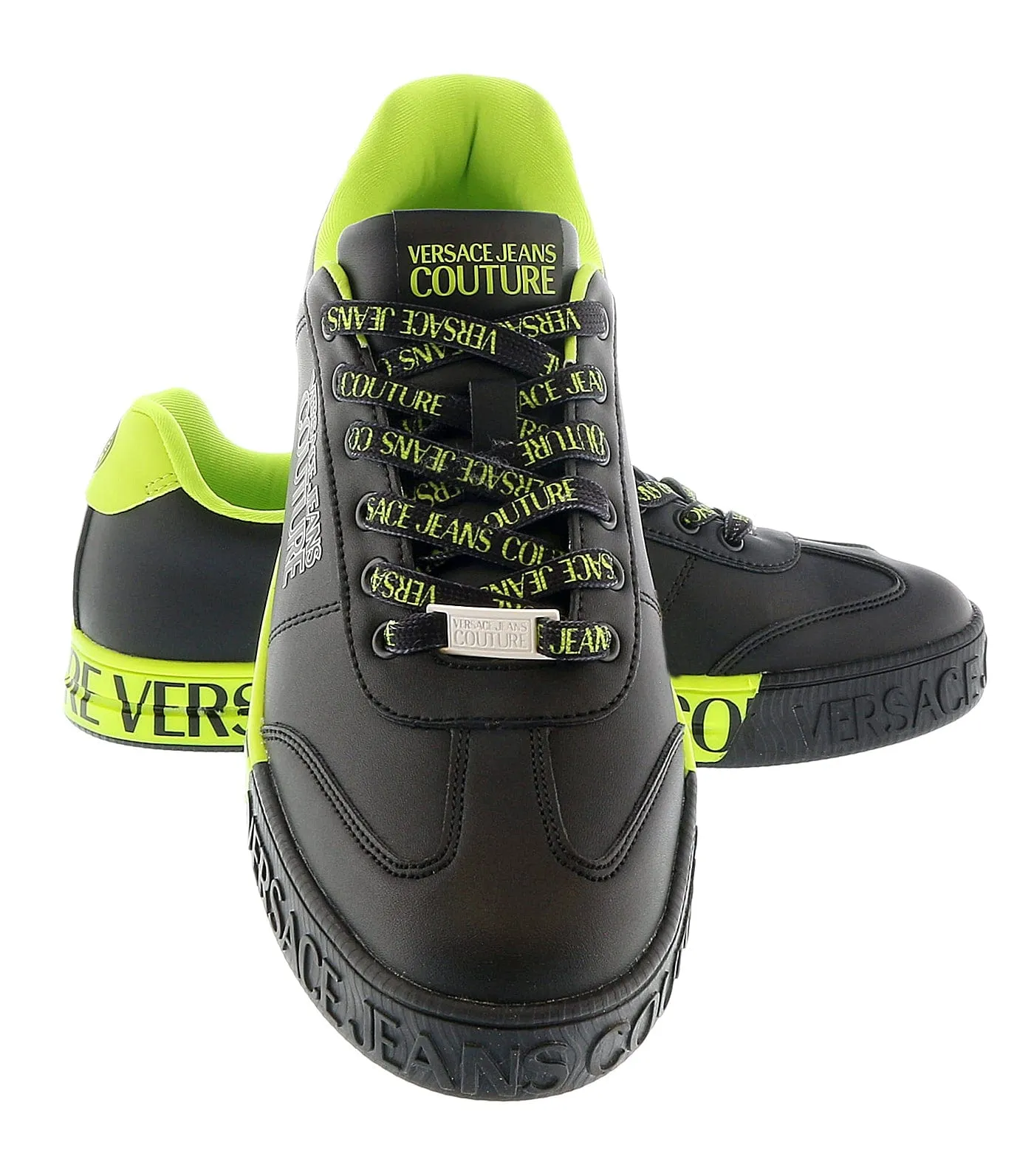 Versace Jeans Couture Black Signature Sole Fashion Everyday Sneakers-