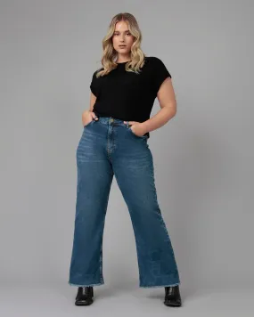 Women's MILAN-DIS High Rise Wide Leg Jeans | Dim Sky