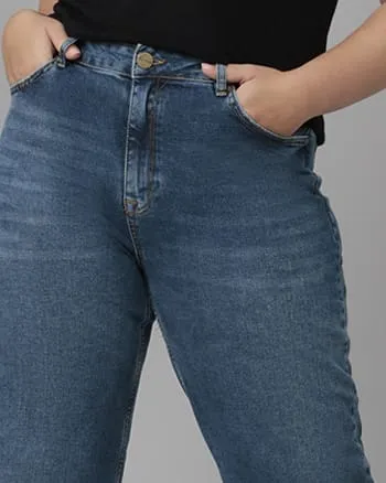 Women's MILAN-DIS High Rise Wide Leg Jeans | Dim Sky