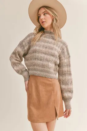 Women's Ombre Knit Sweater | Sage The Label | Brown Multi