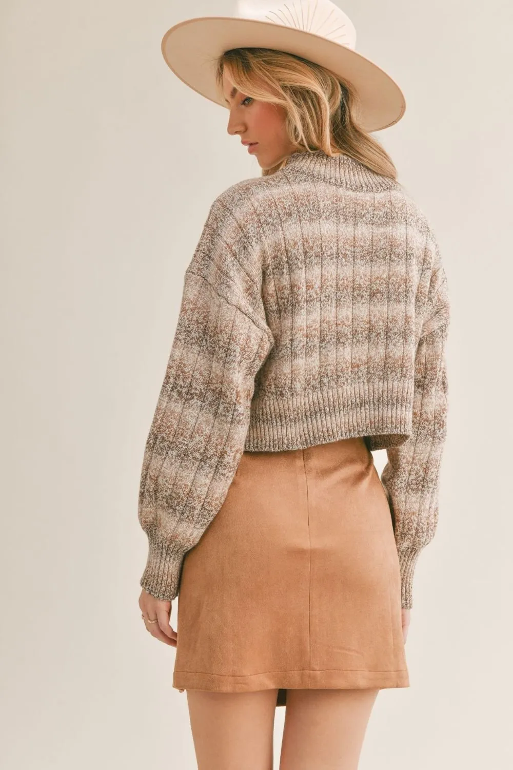 Women's Ombre Knit Sweater | Sage The Label | Brown Multi